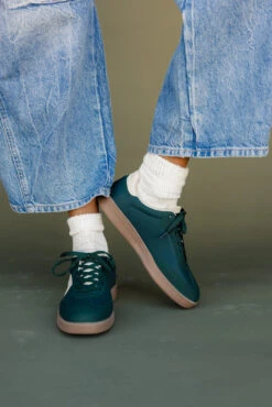 Remus Classic Sneaker - Dark Green with Gum Sole -ROOLEE FASHION SHOP 028A0134
