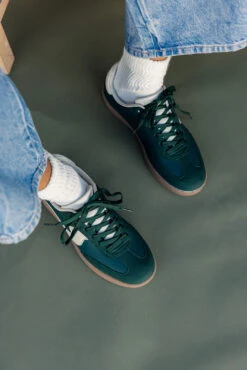 Remus Classic Sneaker - Dark Green with Gum Sole -ROOLEE FASHION SHOP 028A0139