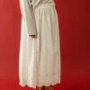 White Lace Skirt with Scalloped Hem and Elastic Waistband -ROOLEE FASHION SHOP 028A0479