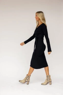 Brandi Wrap Sweater Dress - Ribbed Knit Midi with Tie Waist 23 Brandi Wrap Sweater Dress - Ribbed Knit Midi with Tie Waist -ROOLEE FASHION SHOP 028A0694