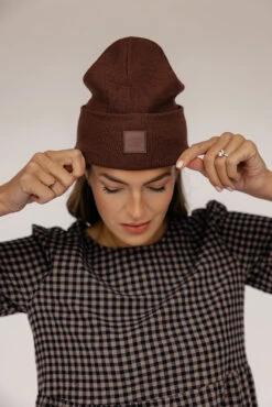 GP Single-Fold Knit Beanie with Silicone Logo Patch -ROOLEE FASHION SHOP 028A0834