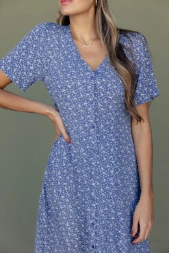 Take Me Home Button Dress -ROOLEE FASHION SHOP 028A1086