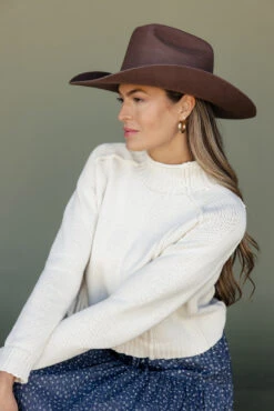 Teddy Cattleman Wide Brim Western Hat - 100% Australian Wool -ROOLEE FASHION SHOP 028A1133