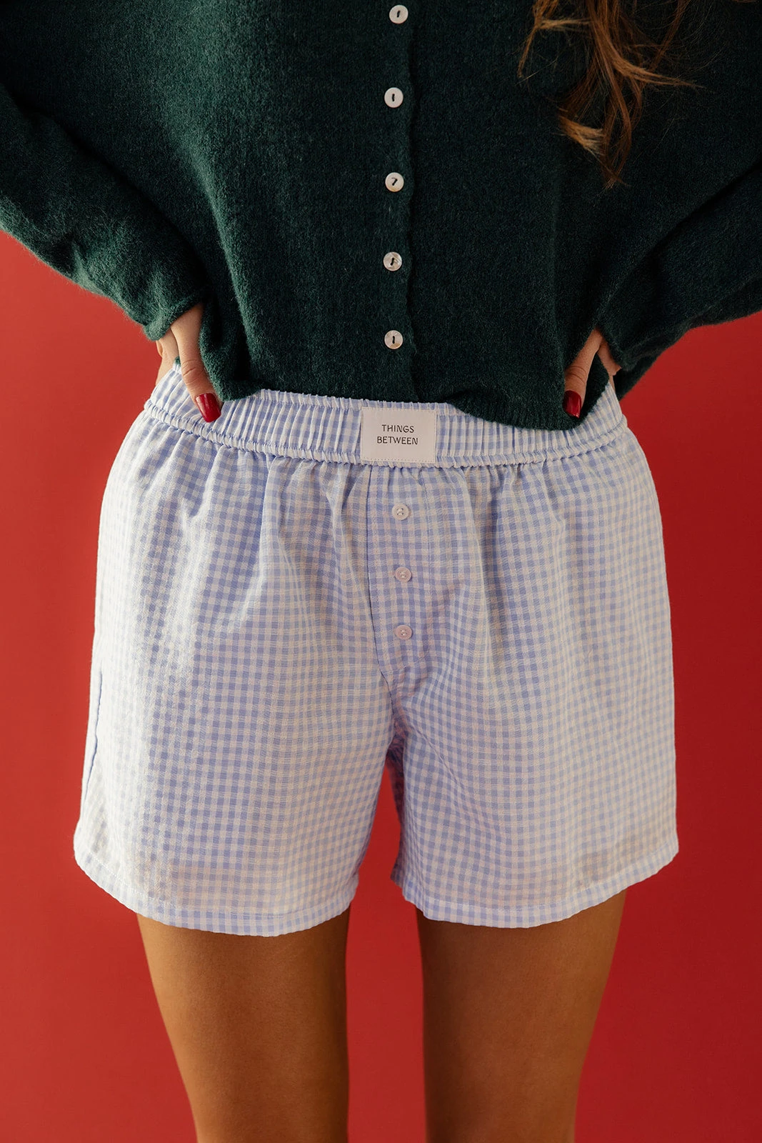 Gingham Lounge Boxers with Pockets - Lightweight Summer Shorts 4 Gingham Lounge Boxers with Pockets - Lightweight Summer Shorts - Image 2