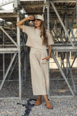 SALT Linden Heights Textured Two-Piece Set -ROOLEE FASHION SHOP 028A1212