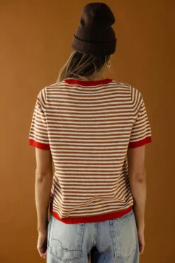 Striped Soft Knit Top with Contrast Ribbed Trim -ROOLEE FASHION SHOP 028A1274 9397588b 5e95 48cb 9acf ff88a04dd259