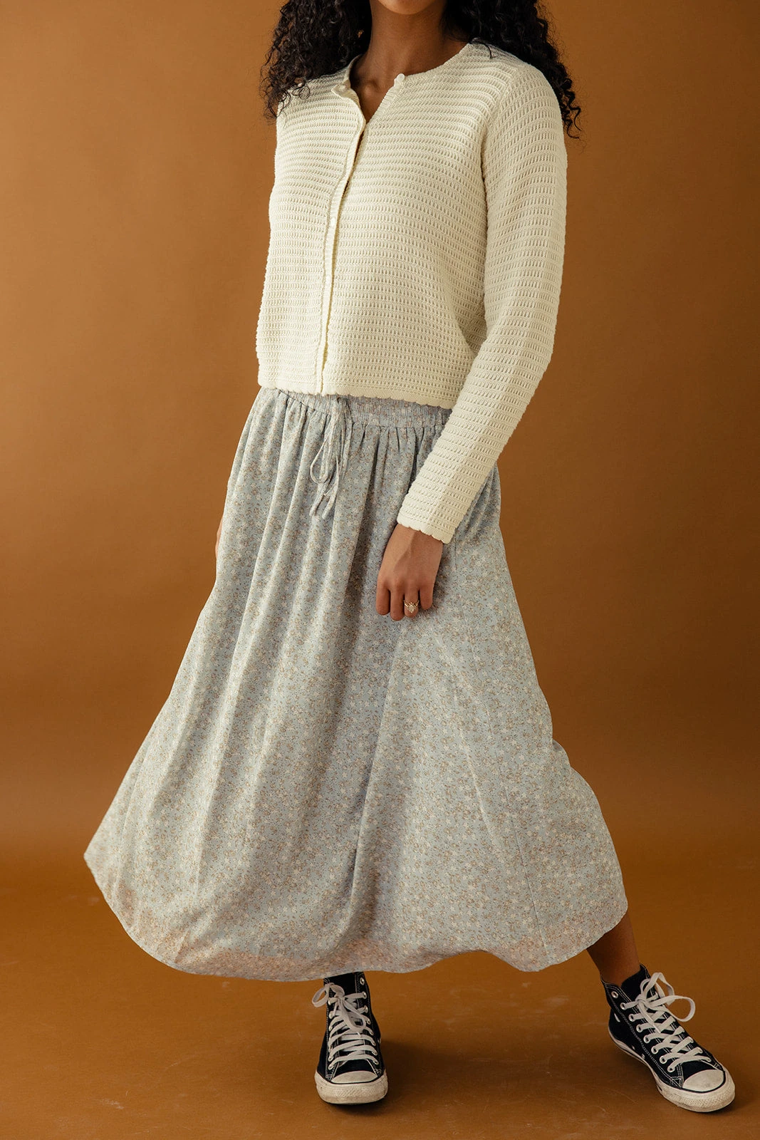 Floral Chiffon Skirt with Pockets - Lightweight Elastic Waist Bottom 10 Floral Chiffon Skirt with Pockets - Lightweight Elastic Waist Bottom - Image 8