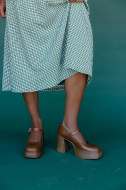 Green Gingham Midi Tank Dress with Back Tie Detail 15 Green Gingham Midi Tank Dress with Back Tie Detail -ROOLEE FASHION SHOP 028A1810