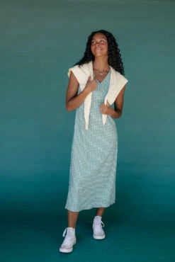 Green Gingham Midi Tank Dress with Back Tie Detail 19 Green Gingham Midi Tank Dress with Back Tie Detail -ROOLEE FASHION SHOP 028A1843 95b6f6f8 423c 41eb a523 0c8d011eadc1