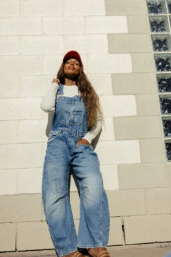 Free People Good Luck Barrel Overalls -ROOLEE FASHION SHOP 028A2217