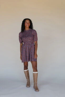 Red Smocked Mini Dress with Puff Sleeves and Pockets - The Stonegate 11 Red Smocked Mini Dress with Puff Sleeves and Pockets - The Stonegate -ROOLEE FASHION SHOP 028A2253 884d7f30 3759 44a4 a3c6 de2a1cb4e281