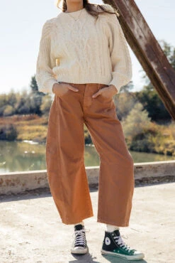 Free People Good Luck Mid Rise Barrel Jeans -ROOLEE FASHION SHOP 028A2409