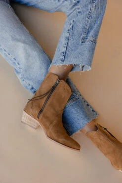 Free People New Frontier Western Boot - Genuine Leather Stacked Heel