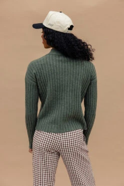 Be Cool Back For Me Chunky Sweater in Festive Green -ROOLEE FASHION SHOP 028A2485