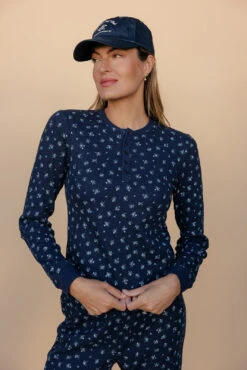 Navy Blue Floral Loungewear Set - 2 Piece Long Sleeve Jogger Suit 15 Navy Blue Floral Loungewear Set - 2 Piece Long Sleeve Jogger Suit -ROOLEE FASHION SHOP 028A2593