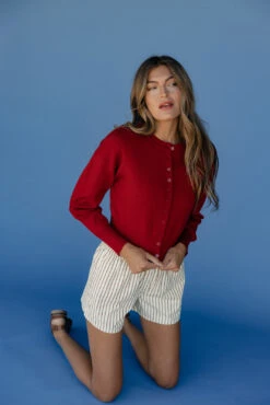 Vibrant Cranberry Cropped Cardigan - Cozy Knit Layering Piece -ROOLEE FASHION SHOP 028A2600 de5ea866 993d 4b8d b9ba 4383d52979e8