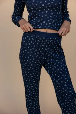 Navy Blue Floral Loungewear Set - 2 Piece Long Sleeve Jogger Suit 19 Navy Blue Floral Loungewear Set - 2 Piece Long Sleeve Jogger Suit -ROOLEE FASHION SHOP 028A2601