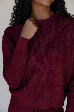 Morning Market Waffle Sweater -ROOLEE FASHION SHOP 028A2727 fa8082b6 73d0 4cdb 9b02 9186bbaad53f