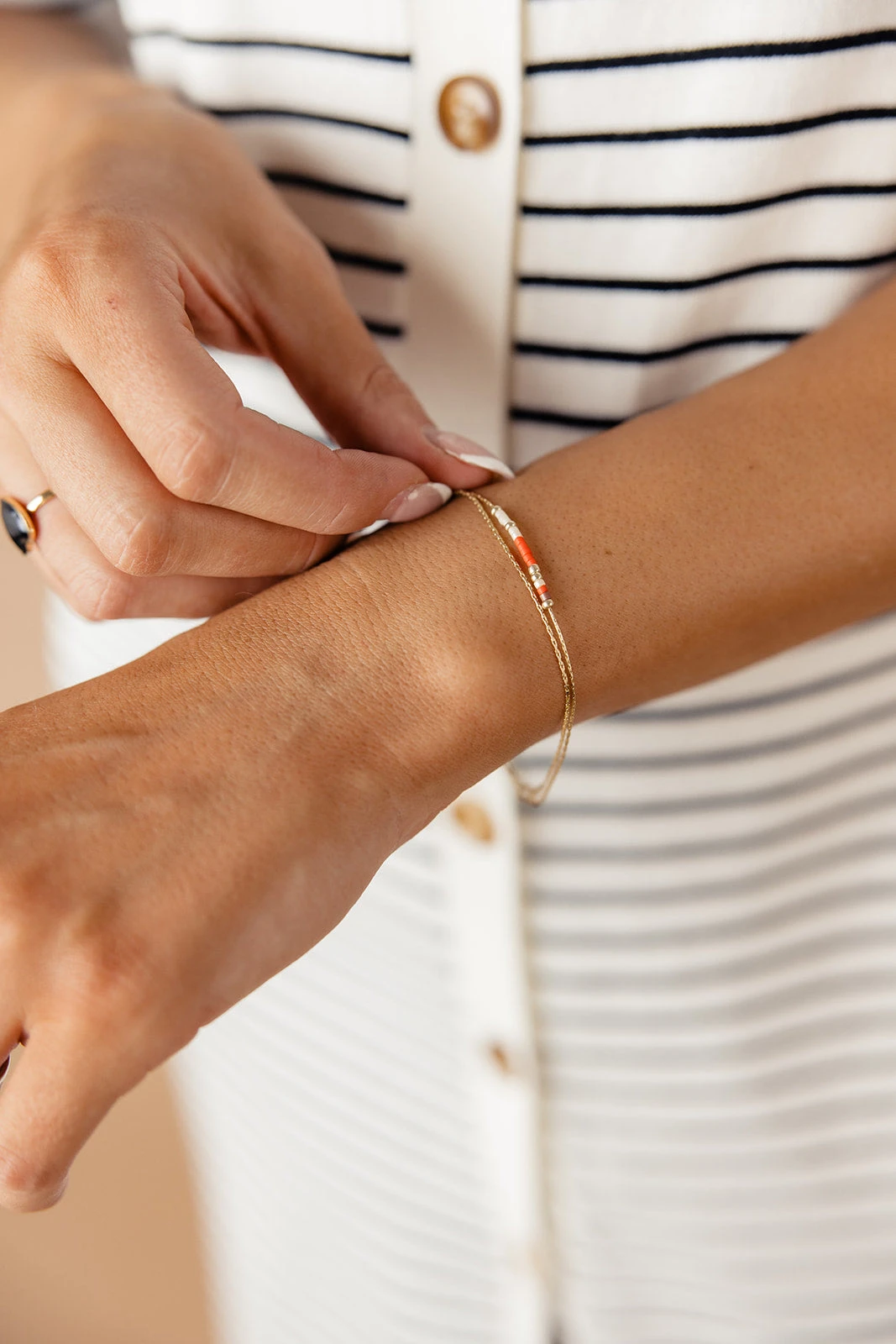 ROOLEE Noe Beaded Bracelet - Delicate Double-Strand Jewelry 3 ROOLEE Noe Beaded Bracelet - Delicate Double-Strand Jewelry