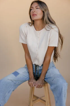 Wynn Button Sweater -ROOLEE FASHION SHOP 028A2759 a3fc2623 8281 4b37 bc21 fcb2d828b641