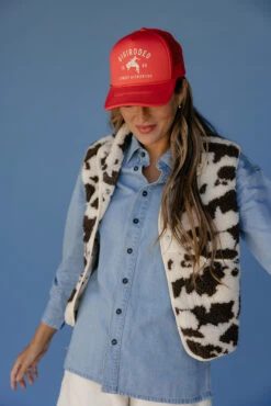 Cow Print Sherpa Vest - Cozy Western Ranch Style Highland Vest -ROOLEE FASHION SHOP 028A2787 08d91d27 f9ff 451f 87d7 7b77ebb3ee17
