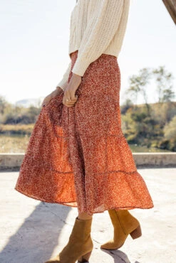 Who Else Floral Tiered Midi Skirt with Asymmetrical Slit -ROOLEE FASHION SHOP 028A2830 cd2d8de1 62f9 4080 9e0e ad0465657c14