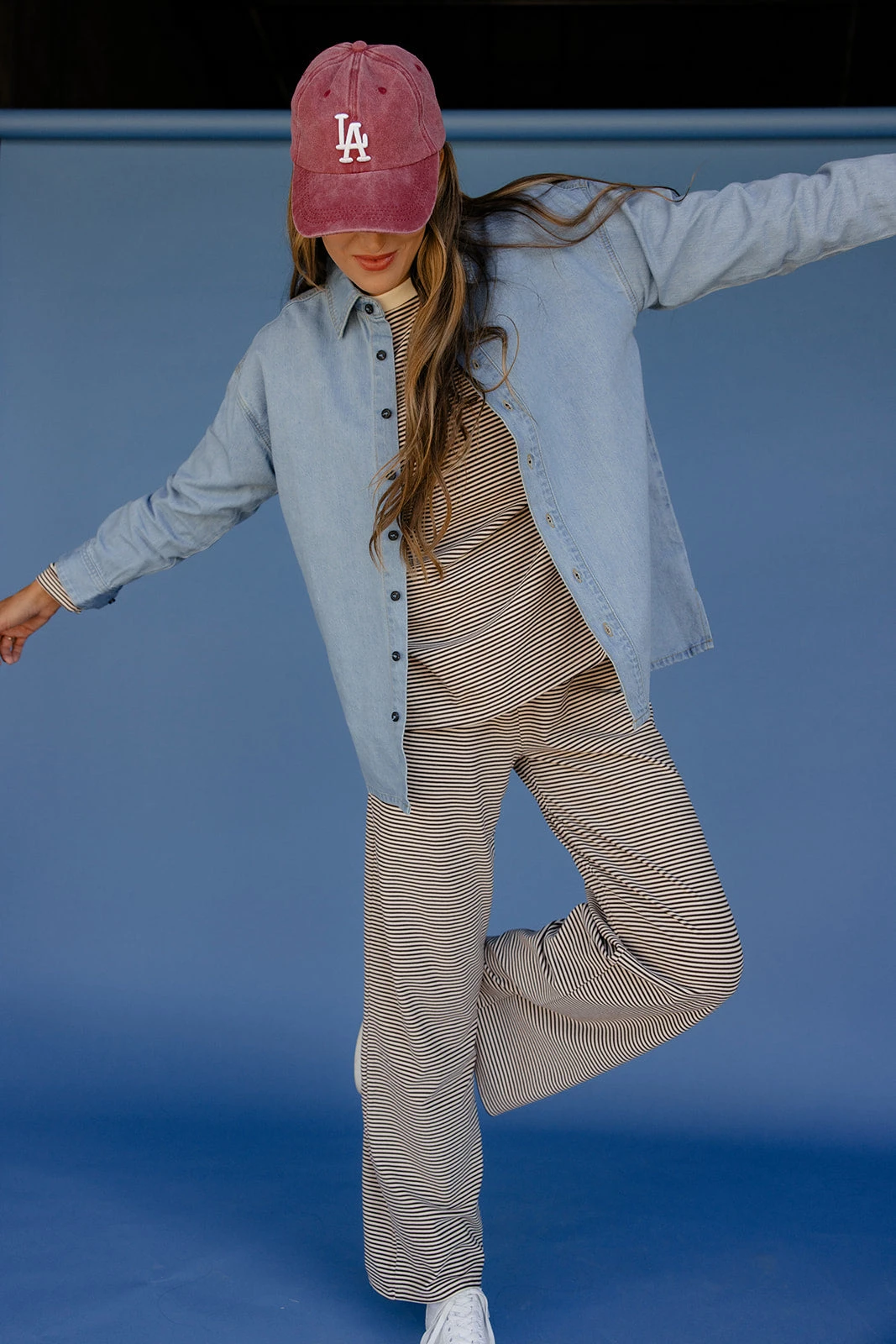 Relaxed Fit Blue Denim Button-Up Top - Premium Heavyweight Cotton 6 Relaxed Fit Blue Denim Button-Up Top - Premium Heavyweight Cotton - Image 4