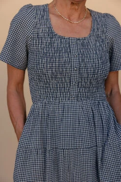 Gingham Smocked Tiered Dress with Pockets - The Ava Mae 19 Gingham Smocked Tiered Dress with Pockets - The Ava Mae -ROOLEE FASHION SHOP 028A2909