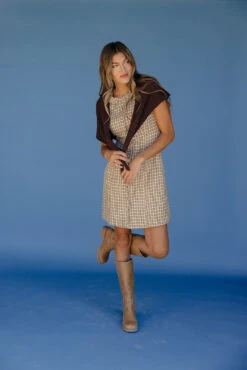 Oakwood Plaid Tank Dress -ROOLEE FASHION SHOP 028A3012