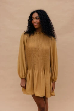 The Getaway Ruffle Neck Dress -ROOLEE FASHION SHOP 028A3253