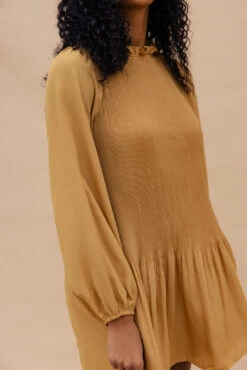 The Getaway Ruffle Neck Dress -ROOLEE FASHION SHOP 028A3281