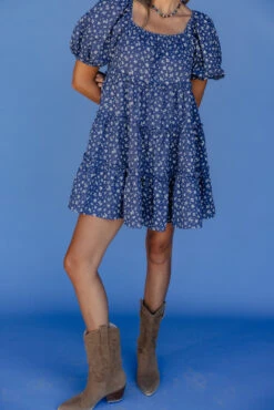 Skyline Blue Floral Mini Dress with Puff Sleeves 14 Skyline Blue Floral Mini Dress with Puff Sleeves -ROOLEE FASHION SHOP 028A3364 74aff94c 4d25 4c53 ae42 88b4a11b0c72