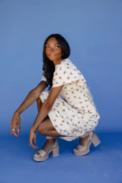 Sacia Flutter Sleeve Dress - Elegant Cream Floral Print -ROOLEE FASHION SHOP 028A3500 7ed7bb2e 3dab 4ccf aa56 273908e2484d