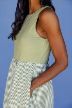 Green Gingham Tank Dress with Pockets - Casual Summer Midi 12 Green Gingham Tank Dress with Pockets - Casual Summer Midi -ROOLEE FASHION SHOP 028A3738 b0b3e8a9 4ba1 4d6d bb73 c309604a55d4