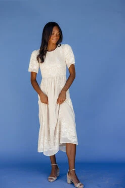 Juliette Smocked Lace Midi Dress for Special Occasions 22 Juliette Smocked Lace Midi Dress for Special Occasions -ROOLEE FASHION SHOP 028A3953