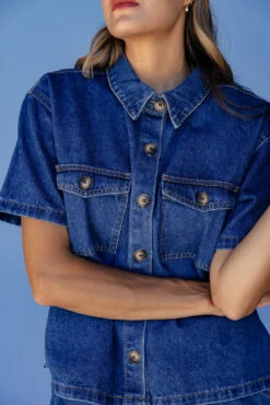 Can You Dig It Denim Top -ROOLEE FASHION SHOP 028A4013