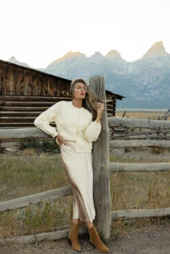 Champagne Silk Slip Skirt - Dream On Elegant Midi Skirt 13 Champagne Silk Slip Skirt - Dream On Elegant Midi Skirt -ROOLEE FASHION SHOP 028A4340