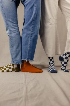 ROOLEE Aldrin Sock Pack: 3-Pack Checkered & Smiley Face Crew Socks