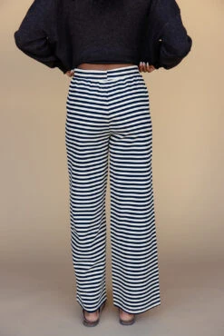Striped Wide Leg Pants with Elastic Waistband - Fall Seasonal Style 10 Striped Wide Leg Pants with Elastic Waistband - Fall Seasonal Style -ROOLEE FASHION SHOP 028A4691