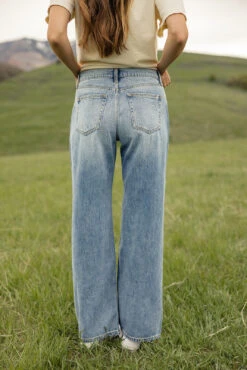 Mid-Rise Wide Leg Distressed Jeans - Destin Relaxed Denim 12 Mid-Rise Wide Leg Distressed Jeans - Destin Relaxed Denim -ROOLEE FASHION SHOP 028A4920