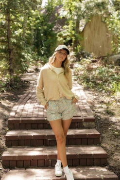 Floral Print Loungewear Boxers with Pockets and Elastic Waist -ROOLEE FASHION SHOP 028A4965