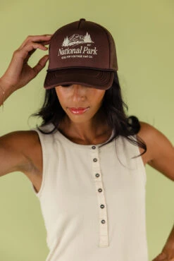 Retro National Park Foam Trucker Hat - Breathable Mesh Snapback -ROOLEE FASHION SHOP 028A5410 b77d296c e125 4b22 916e 8ba7f9589431