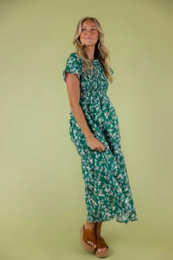 Falling In Love Smocked Tiered Maxi Dress