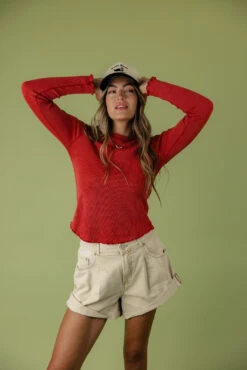 Free People Easy Does It Long Sleeve Tee -ROOLEE FASHION SHOP 028A5505