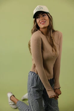 Free People Easy Does It Long Sleeve Tee -ROOLEE FASHION SHOP 028A5555