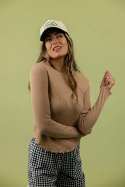 Free People Easy Does It Long Sleeve Tee -ROOLEE FASHION SHOP 028A5558