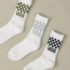 Vans Classic Check Crew Sock 3-Pack - Iconic Checkerboard Style