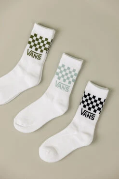 Vans Classic Check Crew Sock 3-Pack - Iconic Checkerboard Style
