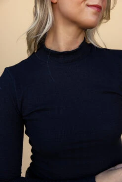 Ayla Textured Mock Neck -ROOLEE FASHION SHOP 028A5913