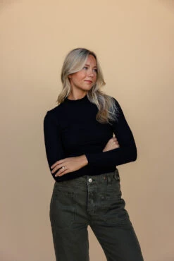 Ayla Textured Mock Neck -ROOLEE FASHION SHOP 028A5919 2c636263 50f2 44e0 b97b 68b6fc351ecd